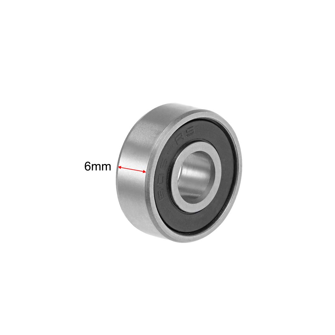 606-2RS Deep Groove Ball Bearing 6mm x 17mm x 6mm High Carbon Steel Z1 Bearings 606zz